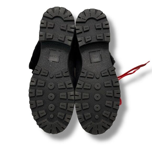 J.Crew Women’s Nordic Snow Hiker Boots Black Shearling Size 8M - Picture 9 of 11